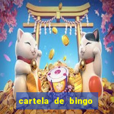 cartela de bingo pra imprimir