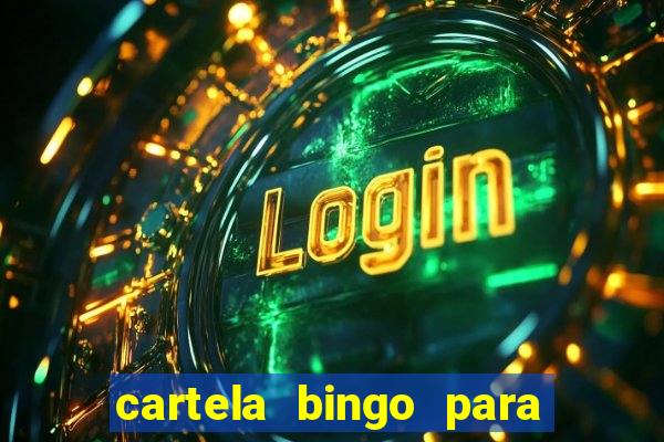 cartela bingo para cha de cozinha imprimir gratis